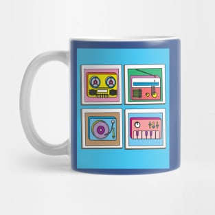 Old Colorful Stylish Retro Music Radios Mug